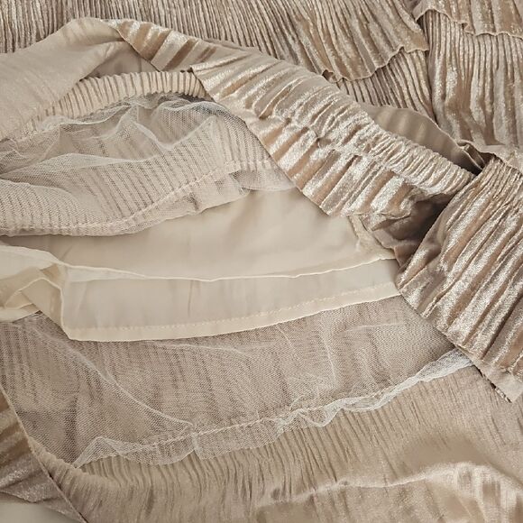 Casual Tan Tiered Maxi Skirt - Picture 11 of 16